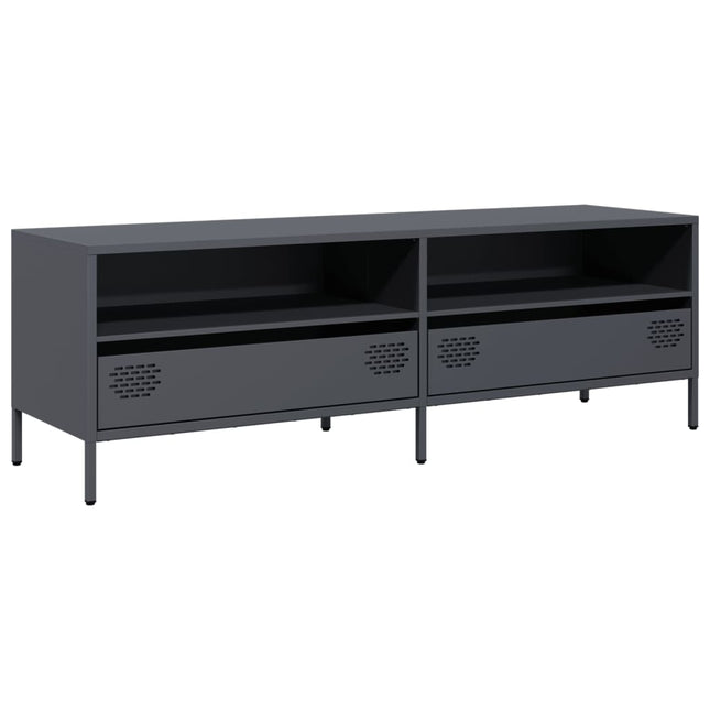 Mobile TV Antracite 135x39x43,5 cm Acciaio Laminato a Freddo