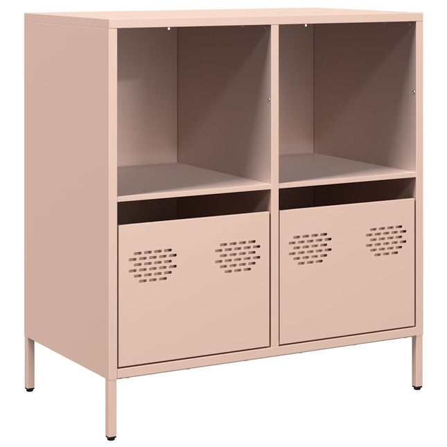 Credenza Rosa 68x39x73,5 cm in Acciaio Laminato a Freddo