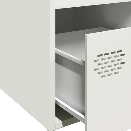 Credenza Bianca 35x39x103,5 cm in Acciaio