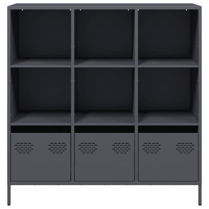 Credenza Antracite 101,5x39x103,5 cm Acciaio