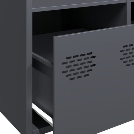 Credenza Antracite 101,5x39x103,5 cm Acciaio