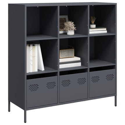 Credenza Antracite 101,5x39x103,5 cm Acciaio