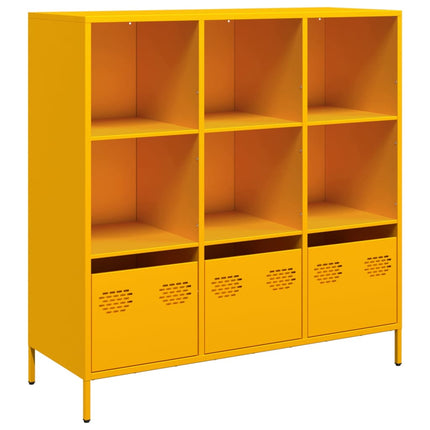 Credenza Giallo Senape 101,5x39x103,5 cm in Acciaio