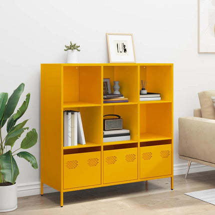 Credenza Giallo Senape 101,5x39x103,5 cm in Acciaio