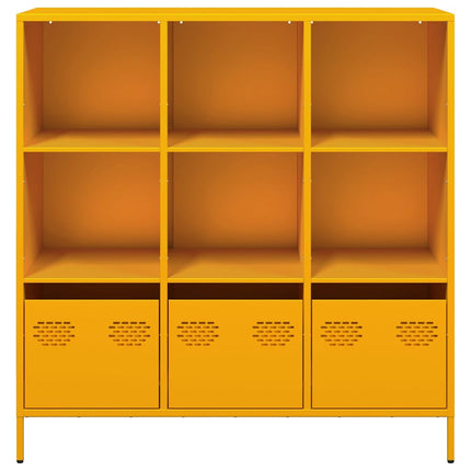 Credenza Giallo Senape 101,5x39x103,5 cm in Acciaio