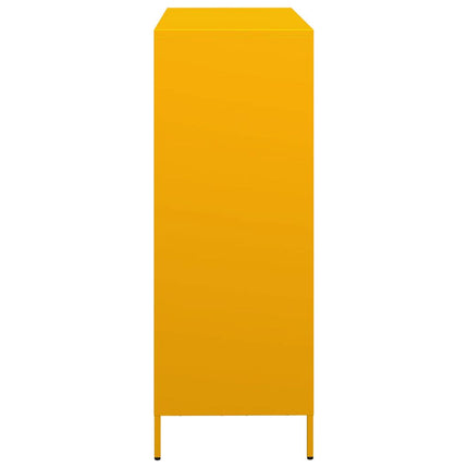 Credenza Giallo Senape 101,5x39x103,5 cm in Acciaio