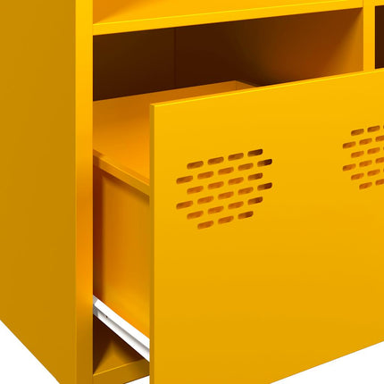 Credenza Giallo Senape 101,5x39x103,5 cm in Acciaio
