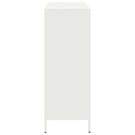 Credenza Bianca 101,5x39x103,5 cm in Acciaio