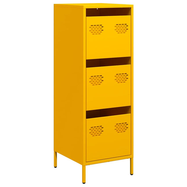 Credenza Giallo Senape 39x35x103,5 cm in Acciaio