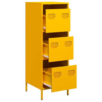 Credenza Giallo Senape 39x35x103,5 cm in Acciaio
