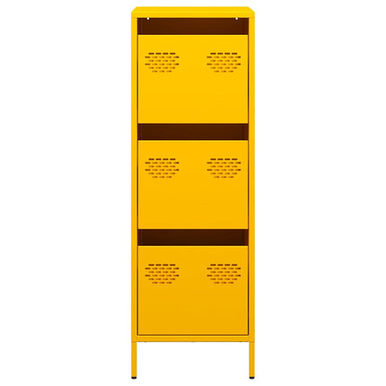 Credenza Giallo Senape 39x35x103,5 cm in Acciaio