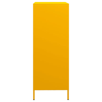 Credenza Giallo Senape 39x35x103,5 cm in Acciaio