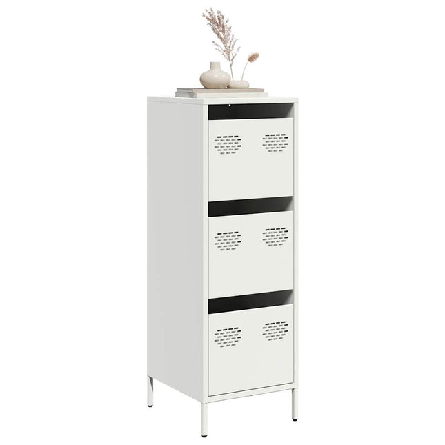 Credenza Bianca 39x35x103,5 cm in Acciaio
