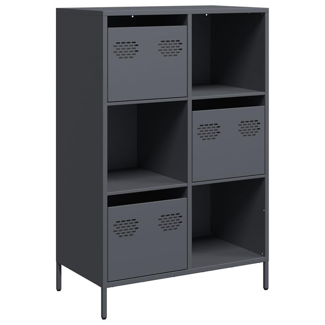 Credenza Antracite 68x39x103,5 cm Acciaio