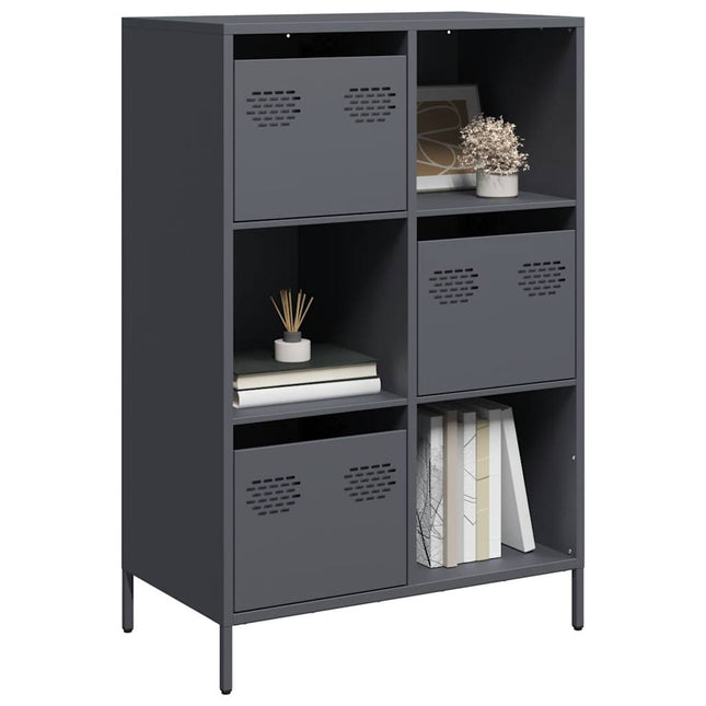 Credenza Antracite 68x39x103,5 cm Acciaio