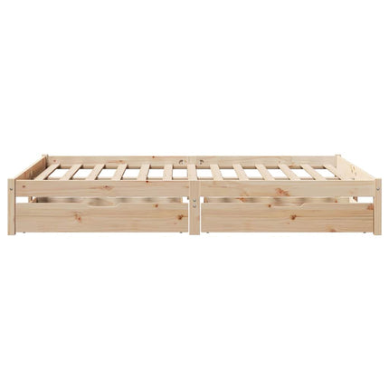 Letto senza Materasso 140x190 cm in Legno Massello di Pino