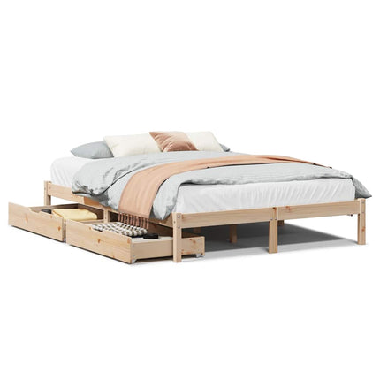 Letto senza Materasso 150x200 cm in Legno Massello di Pino