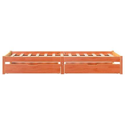 Letto senza Materasso Marrone Cera 100x200 cm in Legno di Pino