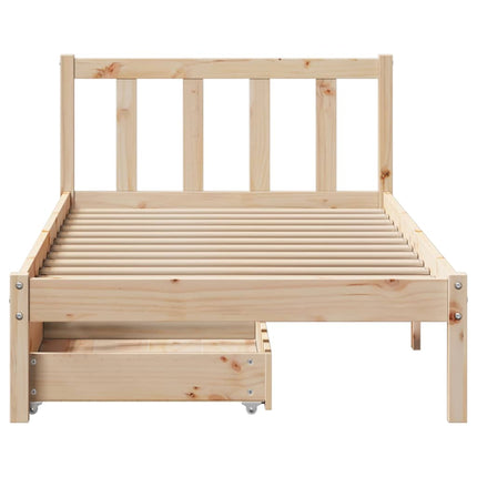 Giroletto senza Materasso 100x200 cm in Legno Massello di Pino