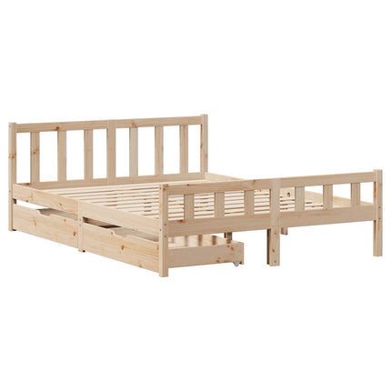 Letto senza Materasso 120x190 cm in Legno Massello di Pino