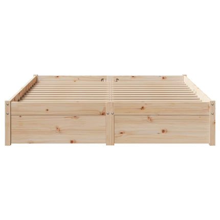 Letto senza Materasso 140x200 cm in Legno Massello di Pino