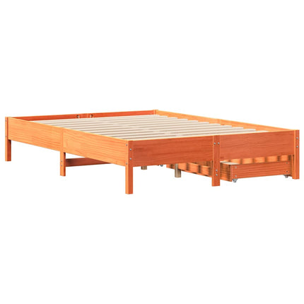 Letto senza Materasso Marrone Cera 120x200 cm in Legno di Pino
