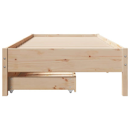 Giroletto senza Materasso 100x200 cm in Legno Massello di Pino