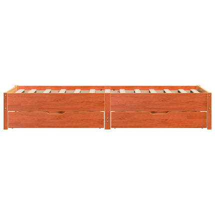 Letto senza Materasso Marrone Cera 90x190 cm in Legno di Pino