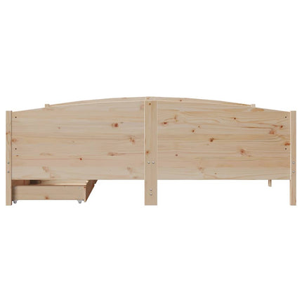 Letto senza Materasso 200x200 cm in Legno Massello di Pino
