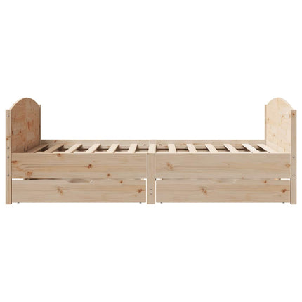 Letto senza Materasso 120x190 cm in Legno Massello di Pino