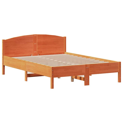 Letto senza Materasso Marrone Cera 160x200 cm in Legno di Pino