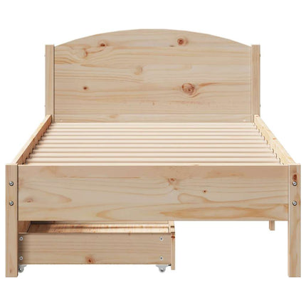Letto senza Materasso 75x190 cm in Legno Massello Pino