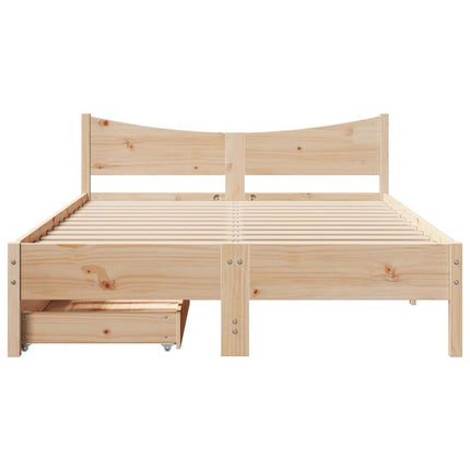 Giroletto con Cassetti 135x190 cm in Legno Massello di Pino