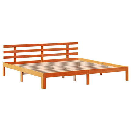Giroletto con Cassetti Marrone Cera 180x200 Legno Massello Pino