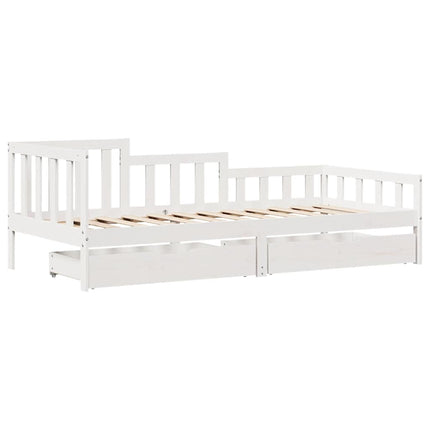 Dormeuse con Cassetti 90x190 cm in Legno Massello Pino