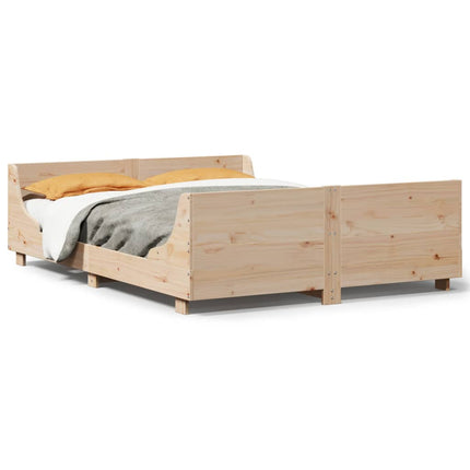 Letto senza Materasso 135x190 cm in Legno Massello di Pino