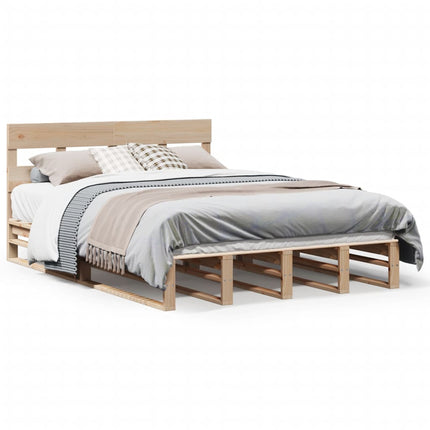 Letto senza Materasso 150x200 cm in Legno Massello di Pino
