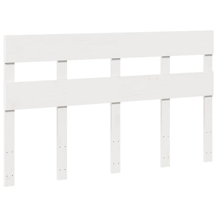 Letto senza Materasso Bianco 150x200 cm Legno Massello di Pino