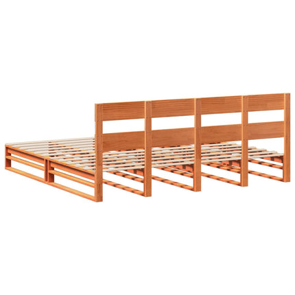 Letto senza Materasso Marrone Cera 180x200 cm in Legno di Pino
