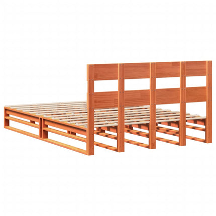 Letto senza Materasso Marrone Cera 135x190 cm in Legno di Pino