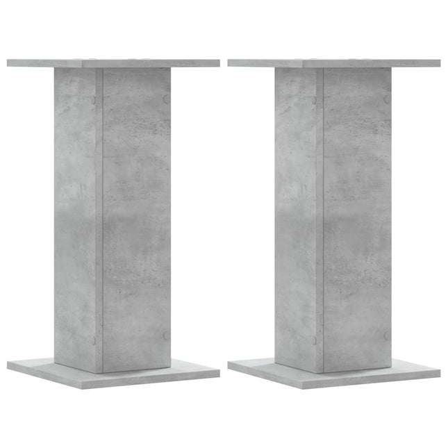 Supporti Altoparlanti 2 pz Grigio 30x30x40 cm Legno Multistrato