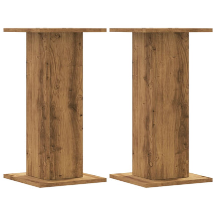Supporti Altoparlanti 2 pz Rovere 30x30x60 cm in Multistrato