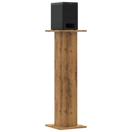 Supporti Altoparlanti 2 pz Rovere 30x30x95 cm in Multistrato