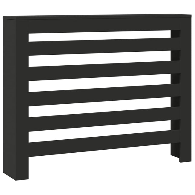 Copertura Termosifone Nera 104x20x82 cm Legno Multistrato