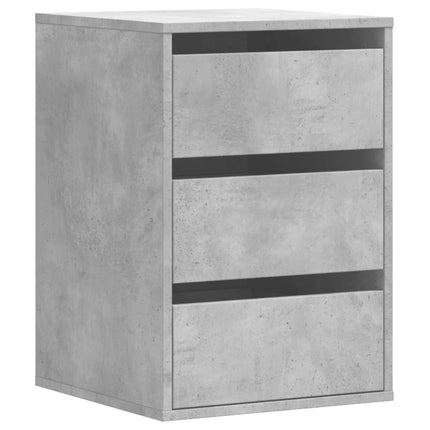Cassettiera Angolo Grigio Cemento 40x41x58cm Legno Multistrato