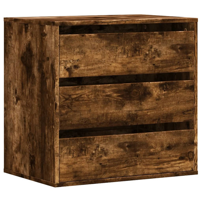 Cassettiera Angolare Rovere Fumo 60x41x58cm Legno Multistrato