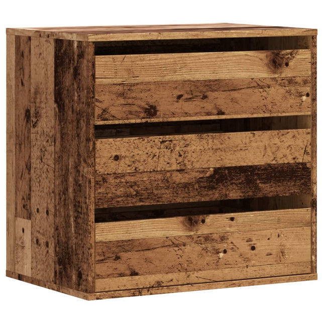 Cassettiera Angolare Legno Antico 60x41x58 cm Legno Multistrato