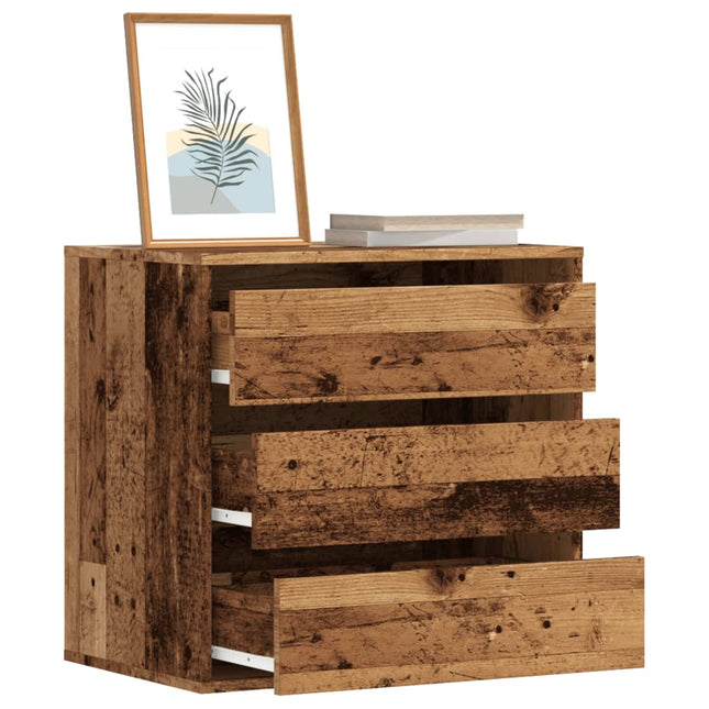 Cassettiera Angolare Legno Antico 60x41x58 cm Legno Multistrato