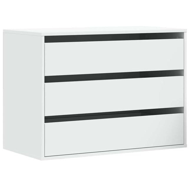Cassettiera Bianca 80x41x58 cm in Legno Multistrato