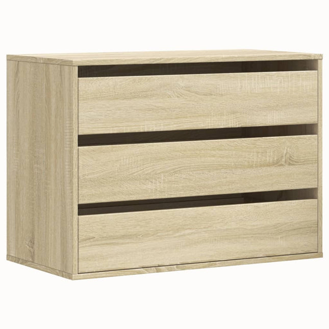 Cassettiera Angolare Rovere Sonoma 80x41x58cm Legno Multistrato